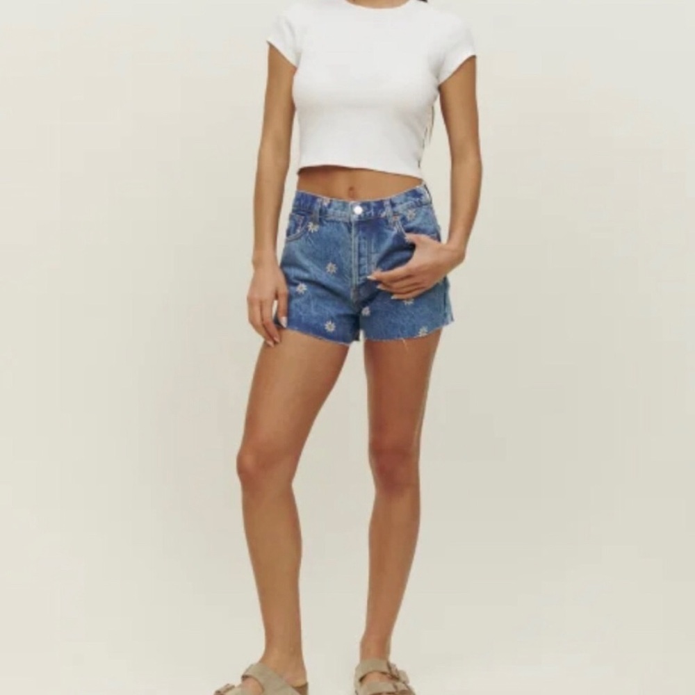 Reformation Charlie high rise jeans short - size 27